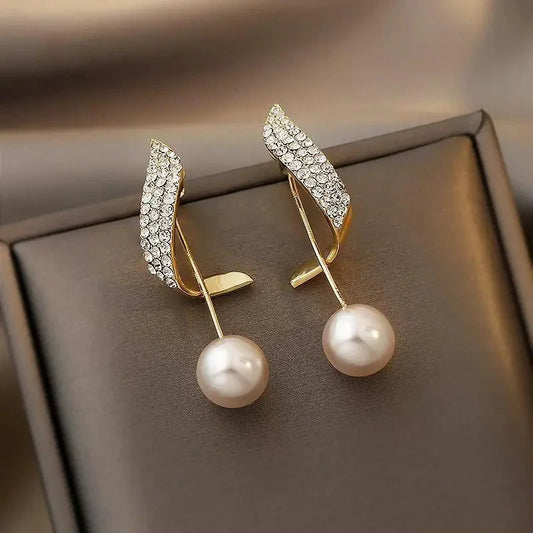 Pendientes De Oro Con Perlas