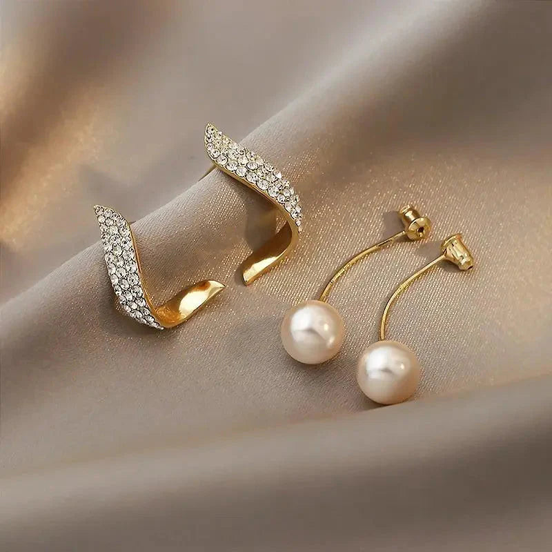 Pendientes De Oro Con Perlas