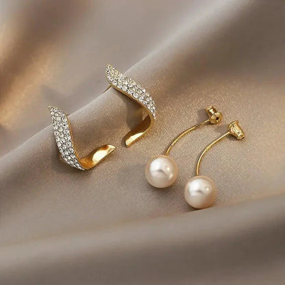 Pendientes De Oro Con Perlas